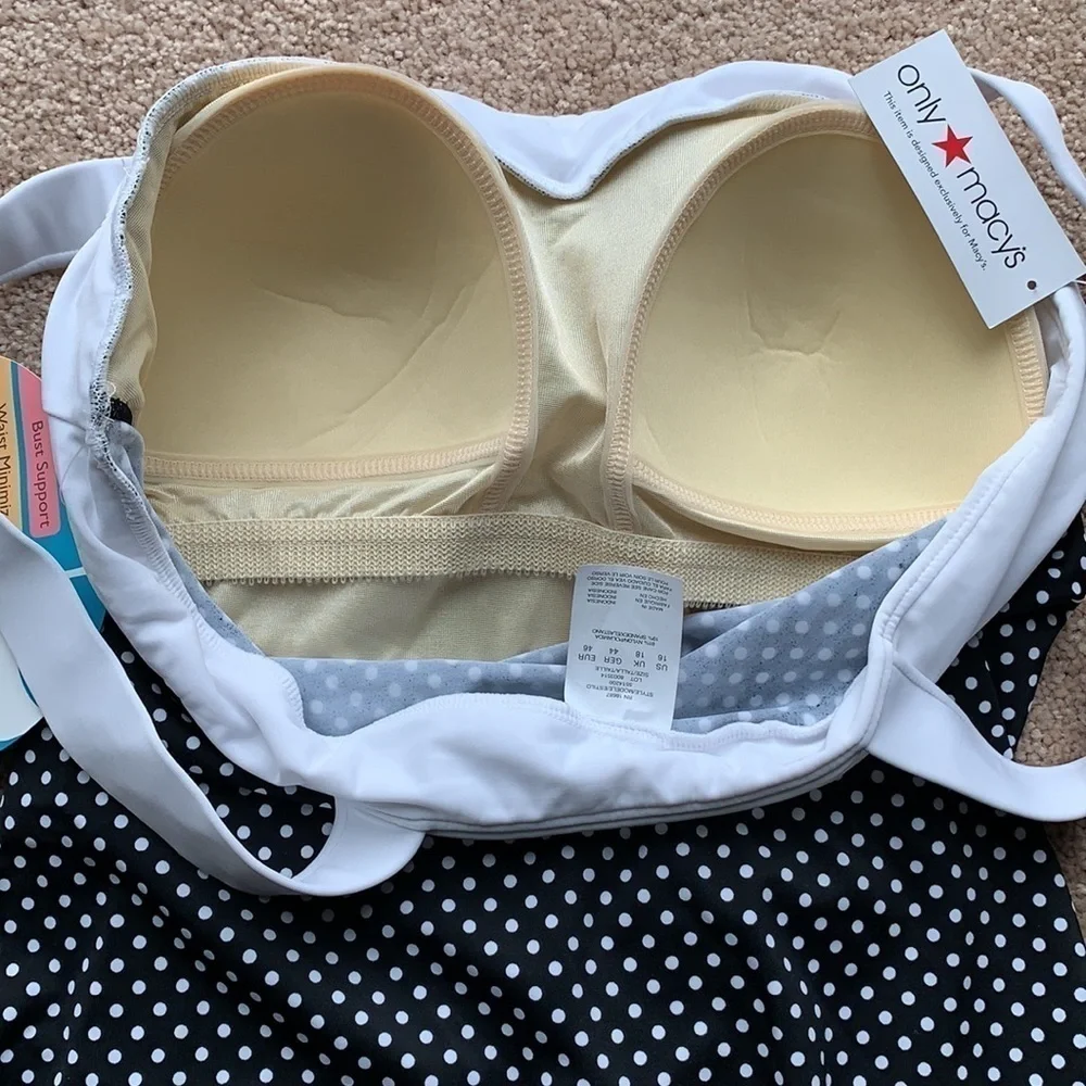 Swim Solution one pierce polka dot swim suit - Picture 6 of 6